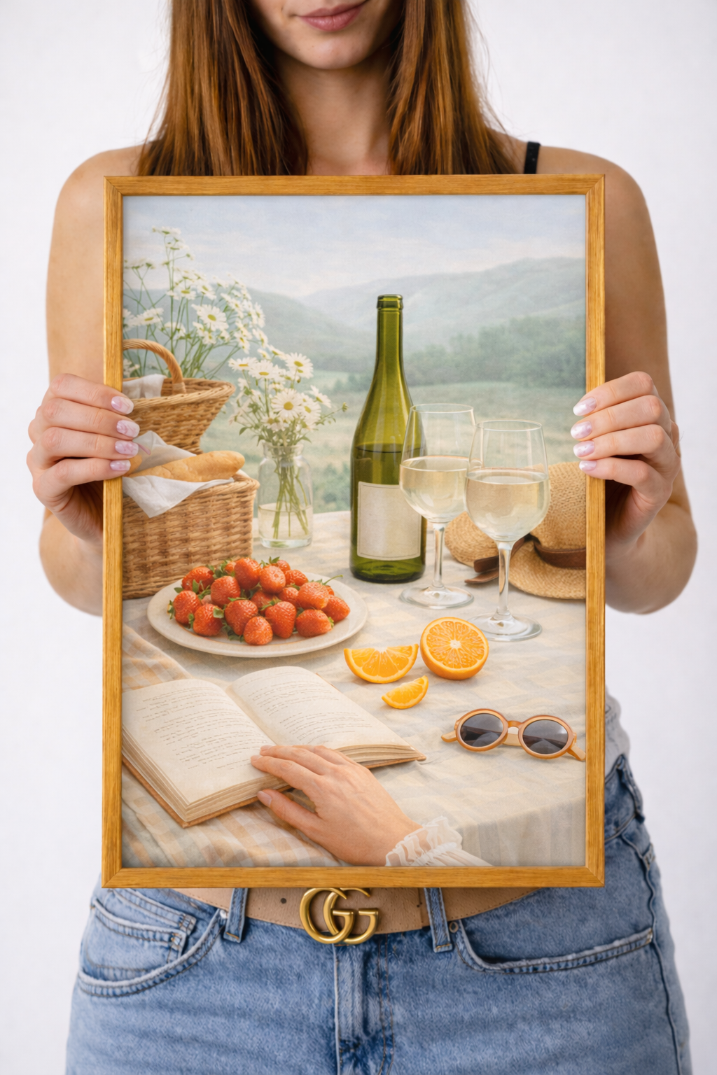 Aesthetic Cottagecore Wall Art Print A3 A4 | Summer Picnic Poster | Framed or Unframed | UK Home Decor Gift