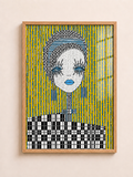 Colour Wave Portrait A3 Framed Wall Art | Abstract Pop Art Decor